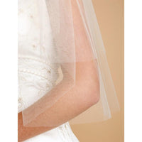 Marielle Viels Classic Two Layer Cut Edge Bridal Veil
