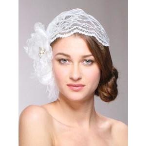 Marielle Viels Handmade Juliet Bridal Cap & Organza Hair Clip