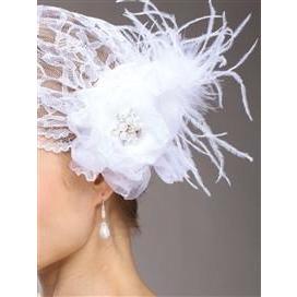 Marielle Viels Handmade Juliet Bridal Cap & Organza Hair Clip