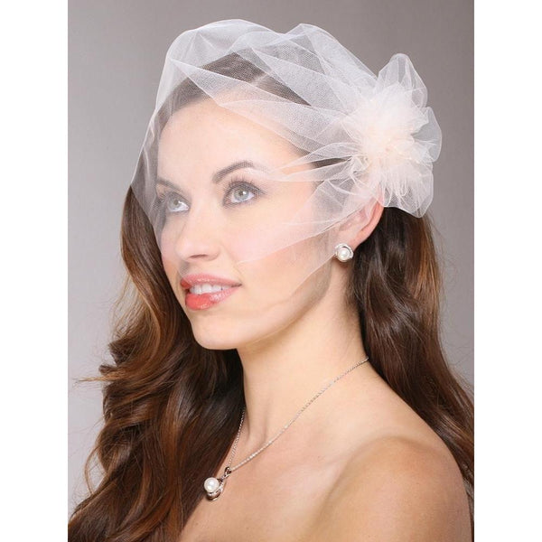 Marielle Viels Handmade Tulle Birdcage Visor Veil