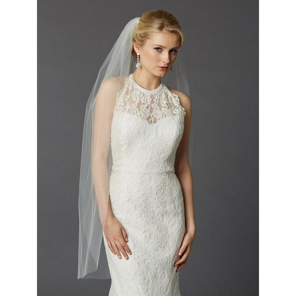 Marielle Viels Long Single Layer Cut Edge Veil